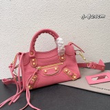Balenciaga Fashion Versatile Sheepskin Crossbody Bag Handbag Motorcycle Bag Size: 24 x 15 x 9 CM