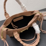 Balenciaga Fashion Versatile Sheepskin Crossbody Bag Handbag Motorcycle Bag Size: 24 x 15 x 9 CM