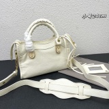 Balenciaga Fashion Versatile Sheepskin Crossbody Bag Handbag Motorcycle Bag Size: 24 x 15 x 9 CM