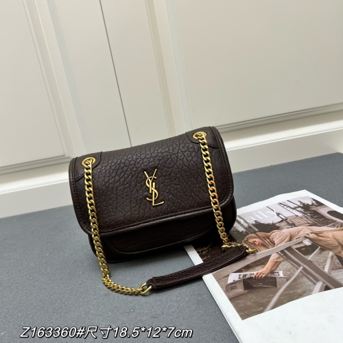 Yves Saint Laurent Fashion Sheepskin Shoulder Bag Crossbody Bag Size: 18.5 x 12 x 7 CM