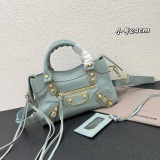 Balenciaga Fashion Versatile Sheepskin Crossbody Bag Handbag Motorcycle Bag Size: 24 x 15 x 9 CM