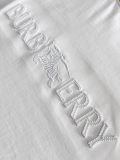 Burberry 26ss Classic Embroidered War Horse Logo Grid Thread Collar T-shirt Couple Versatile Loose Short Sleeve