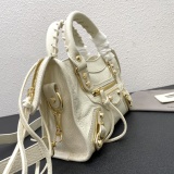 Balenciaga Fashion Versatile Sheepskin Crossbody Bag Handbag Motorcycle Bag Size: 24 x 15 x 9 CM