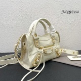 Balenciaga Fashion Versatile Sheepskin Crossbody Bag Handbag Motorcycle Bag Size: 24 x 15 x 9 CM