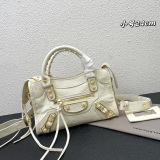 Balenciaga Fashion Versatile Sheepskin Crossbody Bag Handbag Motorcycle Bag Size: 24 x 15 x 9 CM