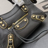 Balenciaga Fashion Versatile Sheepskin Crossbody Bag Handbag Motorcycle Bag Size: 24 x 15 x 9 CM