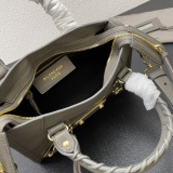 Balenciaga Fashion Versatile Sheepskin Crossbody Bag Handbag Motorcycle Bag Size: 24 x 15 x 9 CM