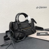Balenciaga Fashion Versatile Sheepskin Crossbody Bag Handbag Motorcycle Bag Size: 24 x 15 x 9 CM