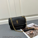 Yves Saint Laurent Fashion Sheepskin Shoulder Bag Crossbody Bag Size: 18.5 x 12 x 7 CM
