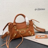 Balenciaga Fashion Versatile Sheepskin Crossbody Bag Handbag Motorcycle Bag Size: 24 x 15 x 9 CM