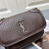 Yves Saint Laurent Fashion Sheepskin Shoulder Bag Crossbody Bag Size: 18.5 x 12 x 7 CM