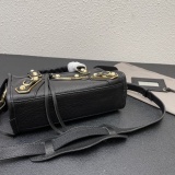 Balenciaga Fashion Versatile Sheepskin Crossbody Bag Handbag Motorcycle Bag Size: 24 x 15 x 9 CM