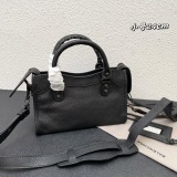 Balenciaga Fashion Versatile Sheepskin Crossbody Bag Handbag Motorcycle Bag Size: 24 x 15 x 9 CM