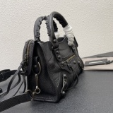 Balenciaga Fashion Versatile Sheepskin Crossbody Bag Handbag Motorcycle Bag Size: 24 x 15 x 9 CM