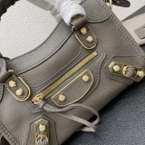 Balenciaga Fashion Versatile Sheepskin Crossbody Bag Handbag Motorcycle Bag Size: 24 x 15 x 9 CM