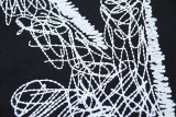 Off White Fashion Hemp Rope Arrow Pencil Printed Short Sleeve Unisex Casual Versatile T-shirt