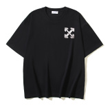 Off White Classic 3D Logo Arrow Printed Short Sleeve Unisex Casual Versatile T-shirt