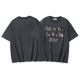 Off White Classic Logo Printed Washed T-shirt Unisex Casual Loose Short Sleeve