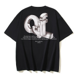 Off White Classic 3D Logo Arrow Printed Short Sleeve Unisex Casual Versatile T-shirt