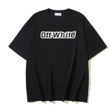 Off White Classic Logo Printed T-shirt Couple Casual Loose Short Sleeve