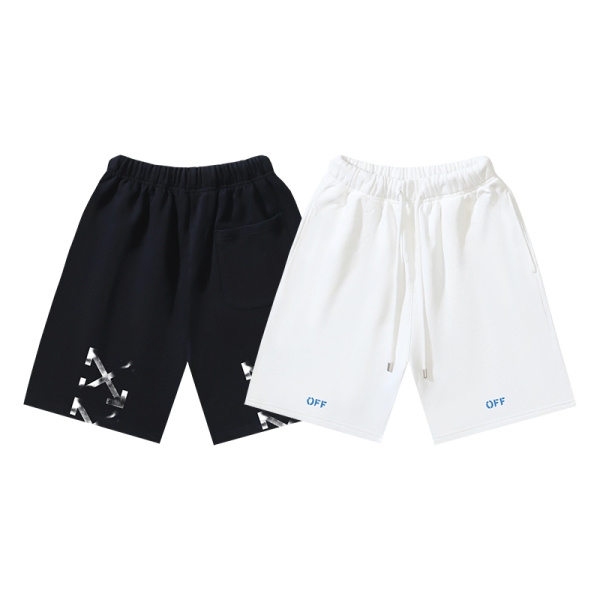 Off White Classic Blurred Arrow Logo Printed Shorts Unisex Casual Loose Sports Shorts