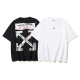 Off White Fashion Newspaper Arrow Printed Short Sleeve Unisex Casual Versatile T-shirt