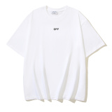 Off White Fashion Newspaper Arrow Printed Short Sleeve Unisex Casual Versatile T-shirt