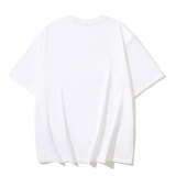 Off White Fashion Wrinkle Art Printed Short Sleeve Unisex Casual Versatile T-shirt