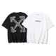 Off White Fashion Hemp Rope Arrow Pencil Printed Short Sleeve Unisex Casual Versatile T-shirt