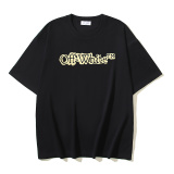 Off White Fashion spray Arrow Print Short Sleeve Unisex Casual Versatile T-shirt