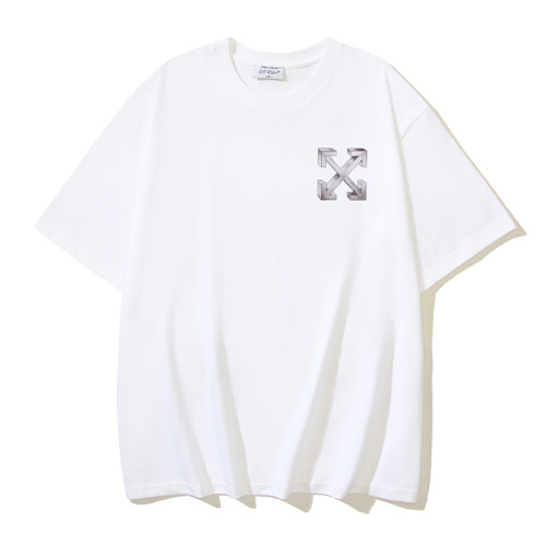 Off White Classic 3D Logo Arrow Printed Short Sleeve Unisex Casual Versatile T-shirt