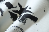 Off White Retro Abstract Arrow Printed Short Sleeve Unisex Casual Loose Washed T-shirt
