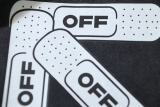 Off White Retro Band Aid Printed Water Washed T-shirt Unisex Casual Loose Short Sleeve