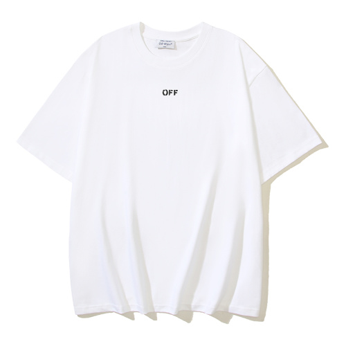 Off White Classic Brick Arrow Printed T-shirt Couple Casual Loose Short Sleeve