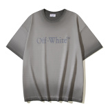 Off White Classic Logo Printed Short Sleeve Unisex Casual Loose Washed T-shirt