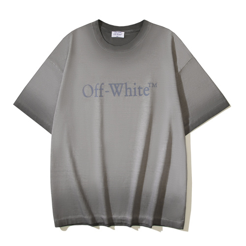 Off White Classic Logo Printed Short Sleeve Unisex Casual Loose Washed T-shirt