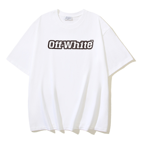 Off White Classic Logo Printed T-shirt Couple Casual Loose Short Sleeve
