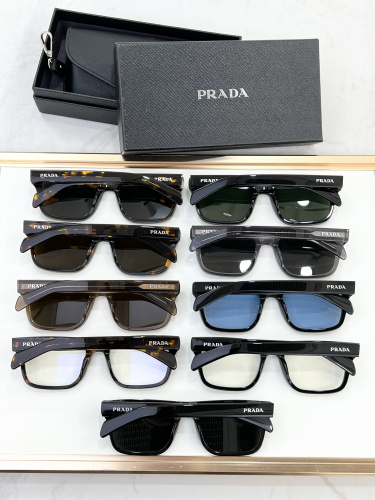 Prada Fashion Versatile Square Frame Glasses Sunglasses Size: 53-21-140