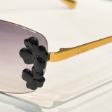 Dior Fashion Versatile Personalized Clover Glasses Sunglasses Size: 63-14-135