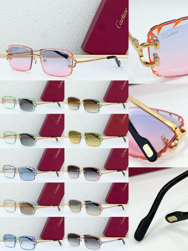 Cartier Fashion Versatile Color Changing Glasses Sunglasses Size: 56-17-142