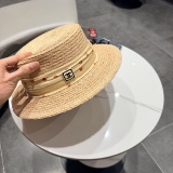 Chanel New Elegant Fashion Top Hat Lafite Straw Hat 57CM