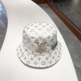 Louis Vuitton Classic Full Logo Fisherman's Hat Couple Versatile Sunshade Hat