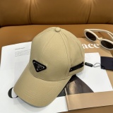 Prada Classic Triangle Logo Baseball Hat Unisex Versatile Sunshade Duck Tongue Hat