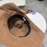 Loewe Fashion Versatile Foldable Beach Hat Sunscreen Straw Hat