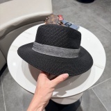 Chanel New Elegant Fashion Top Hat Straw Hat 57CM