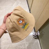 Gucci Fashion Flower Logo Printed Fisherman's Hat Unisex Versatile Sunshade Hat