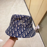 Dior Classic Logo Printed Fisherman's Hat Couple Versatile Sunshade Hat