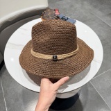 Louis Vuitton New Elegant Fashion Top Hat Straw Hat 57CM