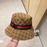 Gucci Classic Logo Printed Fisherman's Hat Couple Versatile Sunshade Hat