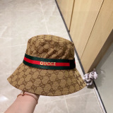 Gucci Classic Logo Printed Fisherman's Hat Couple Versatile Sunshade Hat